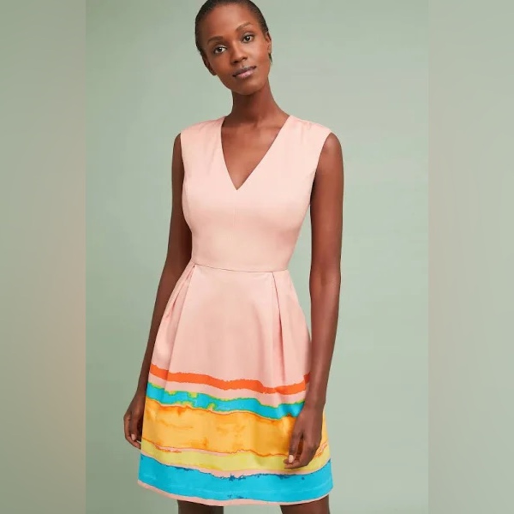 Tracy Reese x Anthropologie Painterly Pleat Dress